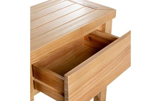 Consola Recibidor 2 Cajones Madera Pino Color Miel Serie Arckel