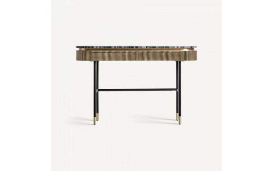 Consola Recibidor 2 Cajones Metal Madera Serie Valbruna