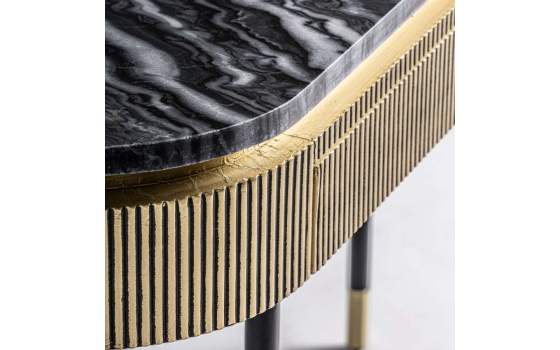 Consola Recibidor 2 Cajones Metal Madera Serie Valbruna