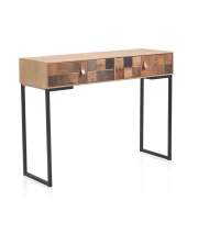 Consola Recibidor 2 Cajones Tablas Recicladas Serie Aerts