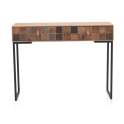 Consola Recibidor 2 Cajones Tablas Recicladas Serie Aerts