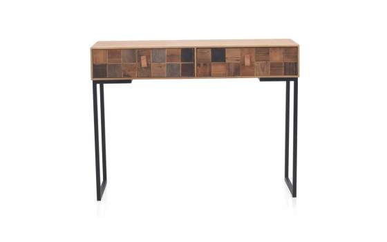 Consola Recibidor 2 Cajones Tablas Recicladas Serie Aerts