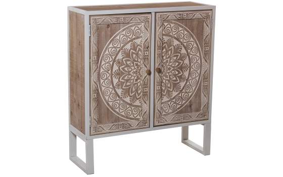 Consola Recibidor 2 Puertas Decoradas Estilo Oriental Akain