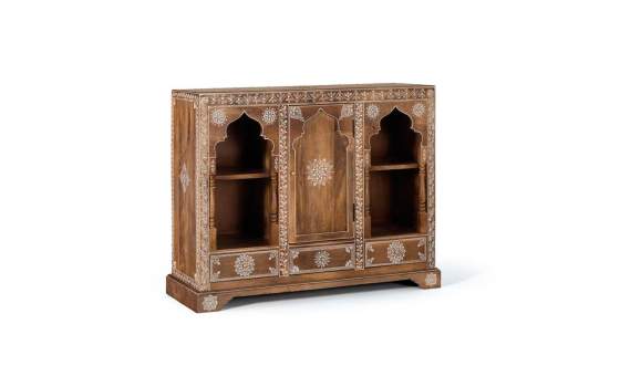 Consola Recibidor 3 Cajones Puerta Diseño Oriental Deriast