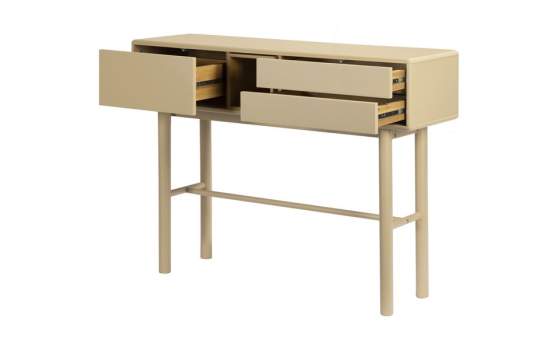 Consola Recibidor 3 Cajones y Hueco Estante Beige Serie Mollaris