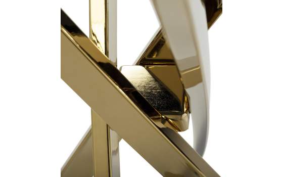 Consola Recibidor Acero Inoxidable Oro y Cristal Serie Aberlin