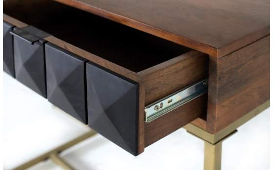 Consola Recibidor Actual 2 Cajones en Negro Serie Angiot