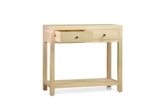 Consola Recibidor Actual 2 Cajones Madera Mindi Anatis Consola Recibidor Actual 2 Cajones Madera Mindi Anatis