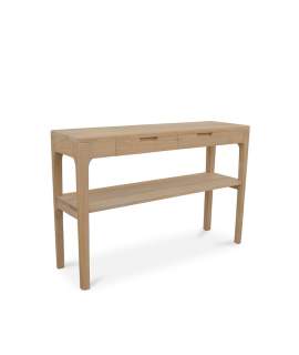Consola Recibidor Actual 2 Cajones Teca - Serie Ardey