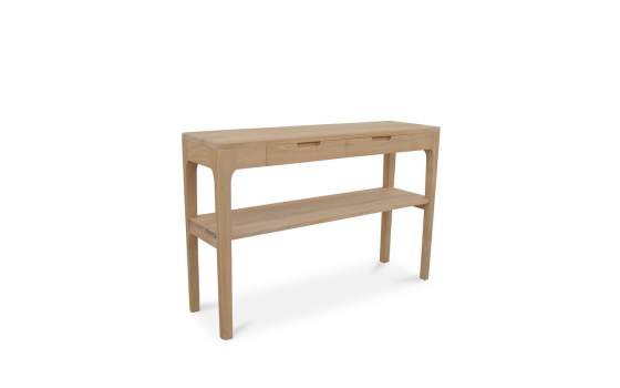 Consola Recibidor Actual 2 Cajones Teca - Serie Ardey