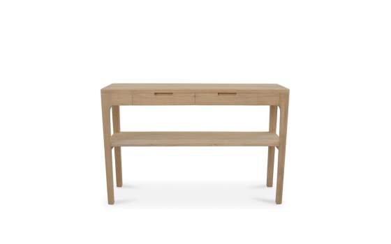 Consola Recibidor Actual 2 Cajones Teca - Serie Ardey