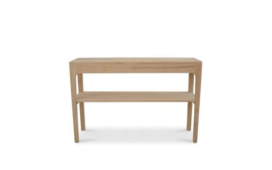 Consola Recibidor Actual 2 Cajones Teca - Serie Ardey