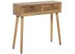 Consola Recibidor Actual Madera Rattan 2 Cajones Serie Sedir
