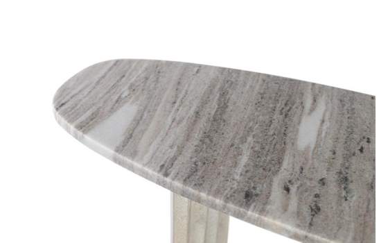 Consola Recibidor Base Aluminio Tapa Marmol Basei