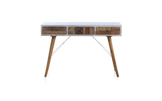 Recibidor Blanco Decape 3 Cajones Madera Reciclada Albost