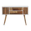 Consola Recibidor Blanco Decape Cajones Madera Reciclada Albost