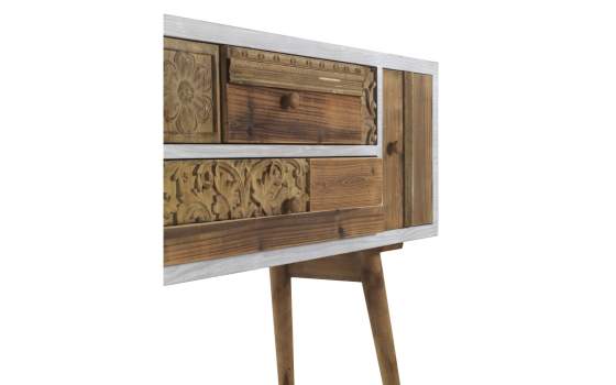Consola Recibidor Blanco Decape Cajones Madera Reciclada Albost