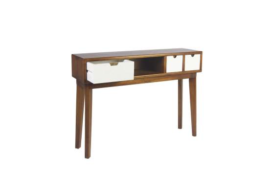 Consola Recibidor Blanco Nogal Estilo Colonial Serie Artict Consola Recibidor Blanco Nogal Estilo Colonial Serie Artict