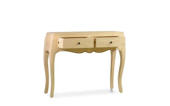 Consola Recibidor Clasica 2 Cajones Madera Mindi Anatis