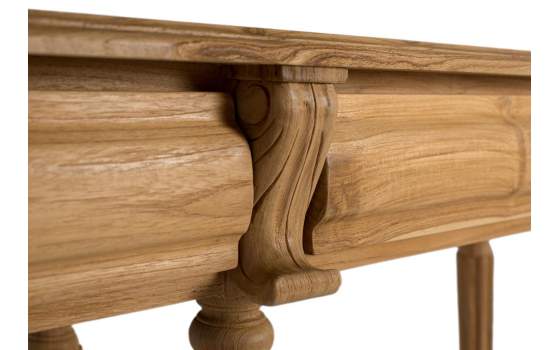 Consola Recibidor Clasica Madera Teca 2 Cajones Avrile