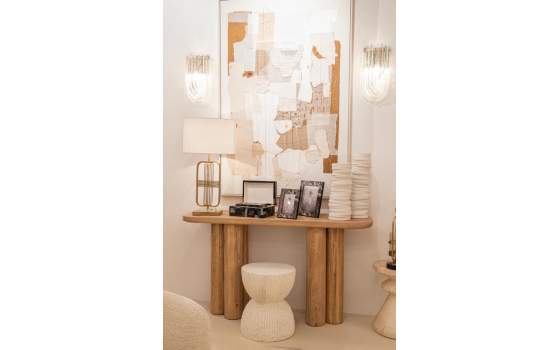 Consola Recibidor de 140 cm Madera Mango Natural Serie Felo