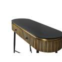 Consola Recibidor Diseño Actual 2 Cajones Negro Oro - Aboiat