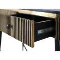 Consola Recibidor Diseño Actual 2 Cajones Negro Oro - Aboiat