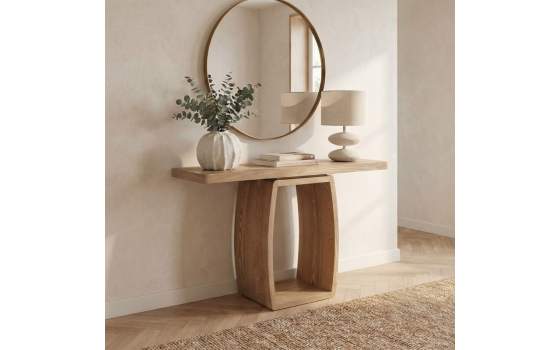 Consola Recibidor Diseño Actual Fresno Natural - Alisont