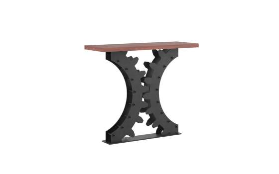 Consola Recibidor Estilo Industrial Acero Madera Serie Roxette