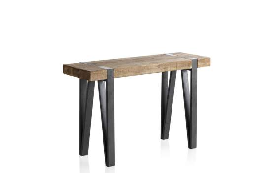 Consola Recibidor Estilo Industrial Madera Metal Serie Albent