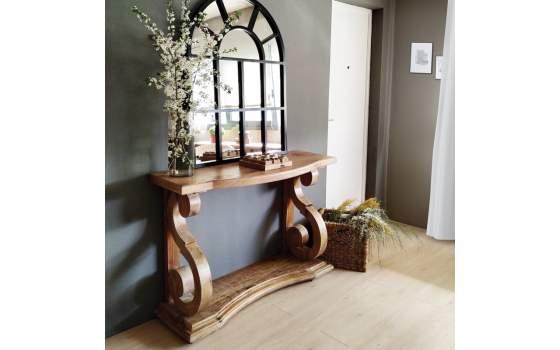 Consola Recibidor Estilo Rustico Actual en Madera Serie Datas