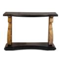 Consola Recibidor Estilo Rustico Madera Natural y Negro Datas