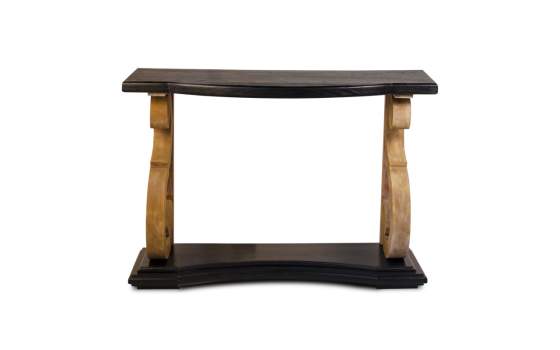 Consola Recibidor Estilo Rustico Madera Natural y Negro Datas
