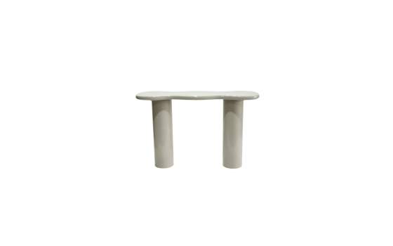 Consola Recibidor Formas Color Latte Brillo - Serie Amalfi