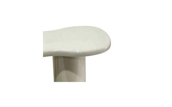 Consola Recibidor Formas Color Latte Brillo - Serie Amalfi