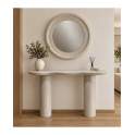 Consola Recibidor Formas Color Latte Brillo - Serie Amalfi