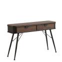 Consola Recibidor Industrial 2 Cajones Madera Metal Abrami