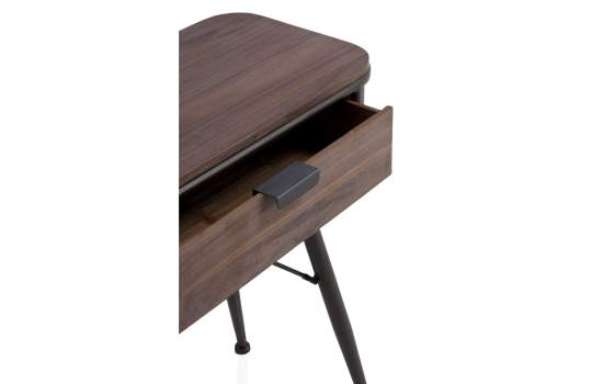 Consola Recibidor Industrial 2 Cajones Madera Metal Abrami