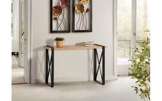 Consola Recibidor Madera de Acacia Forja Industrial Desttan
