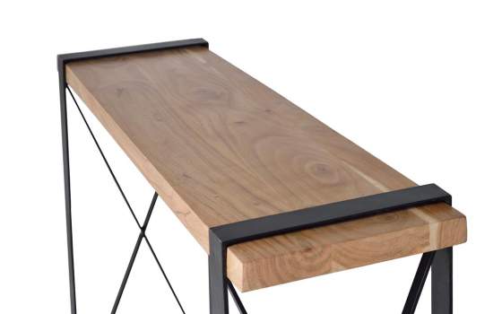 Consola Recibidor Madera de Acacia Forja Industrial Desttan