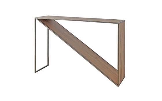 Consola recibidor Madera De Acacia y Acero Serie New Stone
