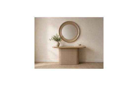Consola Recibidor Moderna Color Taupe Brillo - Serie Amalfi