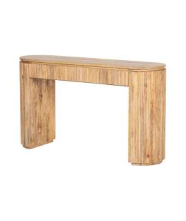 Consola Recibidor Oval Madera Mango Natural Serie Myra