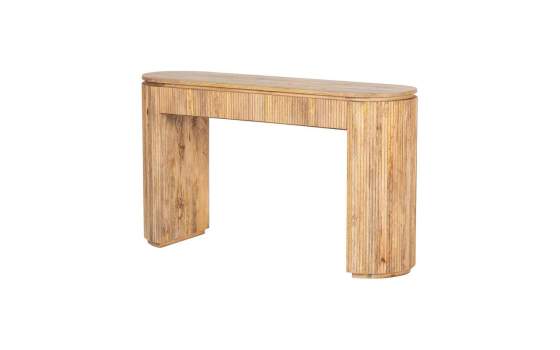 Consola Recibidor Oval Madera Mango Natural Serie Myra