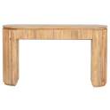 Consola Recibidor Oval Madera Mango Natural Serie Myra