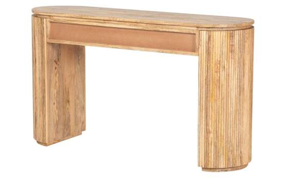 Consola Recibidor Oval Madera Mango Natural Serie Myra