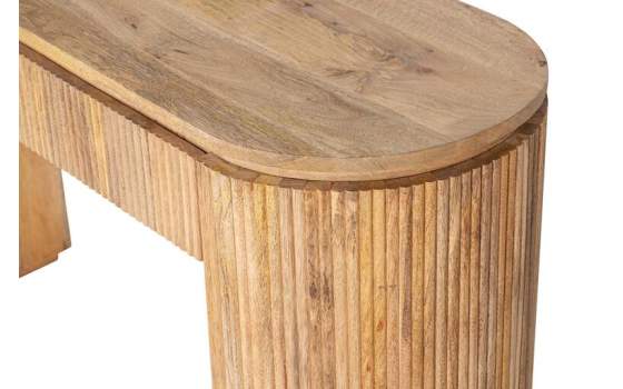 Consola Recibidor Oval Madera Mango Natural Serie Myra