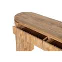 Consola Recibidor Oval Madera Mango Natural Serie Myra