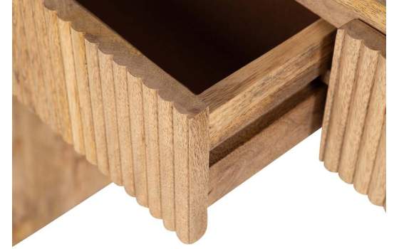 Consola Recibidor Oval Madera Mango Natural Serie Myra