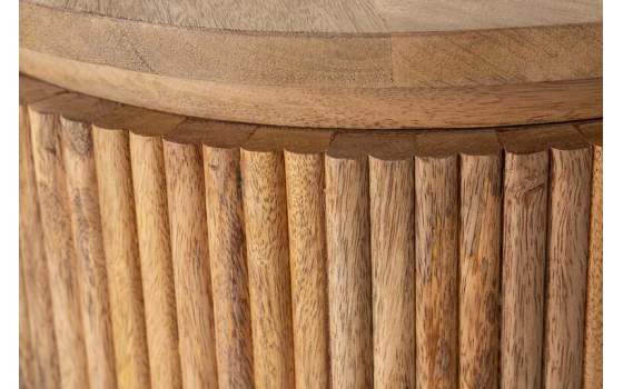 Consola Recibidor Oval Madera Mango Natural Serie Myra